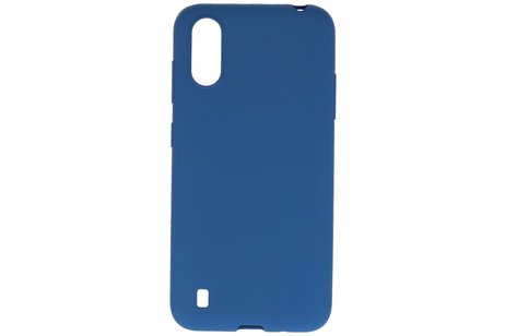 BackCover Hoesje Color Telefoonhoesje voor Samsung Galaxy A01 - Navy