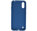 BAOHU Hoesje Geschikt voor de Samsung Galaxy A01 - Backcover Color Telefoonhoesje - Navy