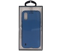 BAOHU Hoesje Geschikt voor de Samsung Galaxy A01 - Backcover Color Telefoonhoesje - Navy
