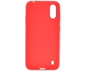 BAOHU Hoesje Geschikt voor de Samsung Galaxy A01 - Backcover Color Telefoonhoesje - Rood