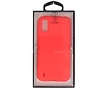 BAOHU Hoesje Geschikt voor de Samsung Galaxy A01 - Backcover Color Telefoonhoesje - Rood
