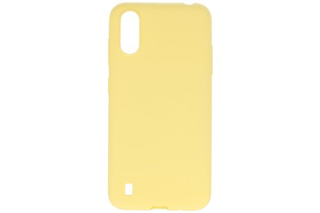 BackCover Hoesje Color Telefoonhoesje voor Samsung Galaxy A01 - Geel