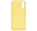 BAOHU Hoesje Geschikt voor de Samsung Galaxy A01 - Backcover Color Telefoonhoesje - Geel
