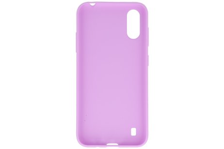 BAOHU Hoesje Geschikt voor de Samsung Galaxy A01 - Backcover Color Telefoonhoesje - Paars