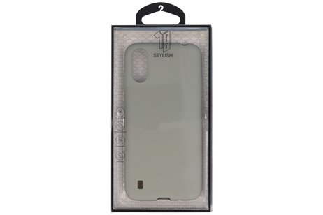BAOHU Hoesje Geschikt voor de Samsung Galaxy A01 - Backcover Color Telefoonhoesje - Grijs