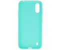 BAOHU Hoesje Geschikt voor de Samsung Galaxy A01 - Backcover Color Telefoonhoesje - Turquoise