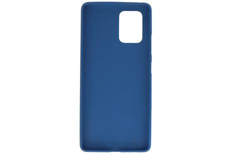 BAOHU Hoesje Geschikt voor de Samsung Galaxy S10 Lite - Backcover Color Telefoonhoesje - Navy