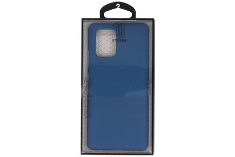 BAOHU Hoesje Geschikt voor de Samsung Galaxy S10 Lite - Backcover Color Telefoonhoesje - Navy