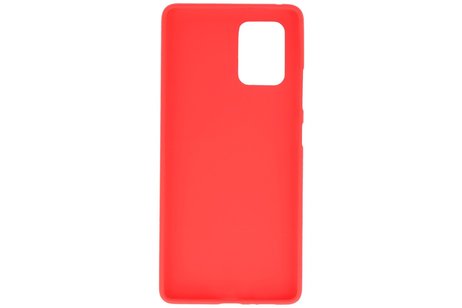 BAOHU Hoesje Geschikt voor de Samsung Galaxy S10 Lite - Backcover Color Telefoonhoesje - Rood