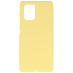 Hoesje Geschikt voor de Samsung Galaxy S10 Lite - Backcover Color Telefoonhoesje - Geel