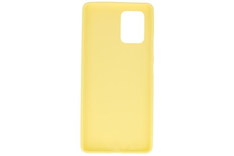 Hoesje Geschikt voor de Samsung Galaxy S10 Lite - Backcover Color Telefoonhoesje - Geel