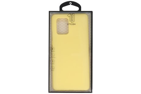 BAOHU Hoesje Geschikt voor de Samsung Galaxy S10 Lite - Backcover Color Telefoonhoesje - Geel