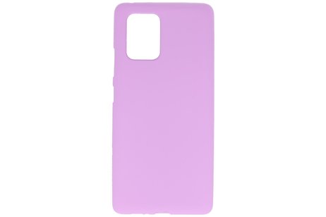 BAOHU Hoesje Geschikt voor de Samsung Galaxy S10 Lite - Backcover Color Telefoonhoesje - Paars