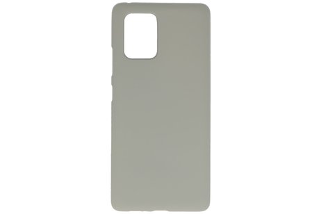 BAOHU Hoesje Geschikt voor de Samsung Galaxy S10 Lite - Backcover Color Telefoonhoesje - Grijs