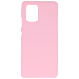 BAOHU Hoesje Geschikt voor de Samsung Galaxy S10 Lite - Backcover Color Telefoonhoesje - Roze
