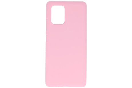 BAOHU Hoesje Geschikt voor de Samsung Galaxy S10 Lite - Backcover Color Telefoonhoesje - Roze