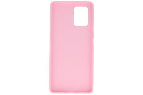 BAOHU Hoesje Geschikt voor de Samsung Galaxy S10 Lite - Backcover Color Telefoonhoesje - Roze