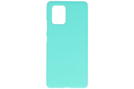 BAOHU Hoesje Geschikt voor de Samsung Galaxy S10 Lite - Backcover Color Telefoonhoesje - Turquoise