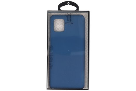 BAOHU Hoesje Geschikt voor de Samsung Galaxy Note 10 Lite - Backcover Color Telefoonhoesje - Navy