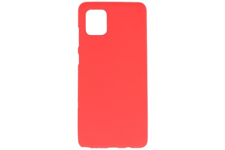 BAOHU Hoesje Geschikt voor de Samsung Galaxy Note 10 Lite - Backcover Color Telefoonhoesje - Rood