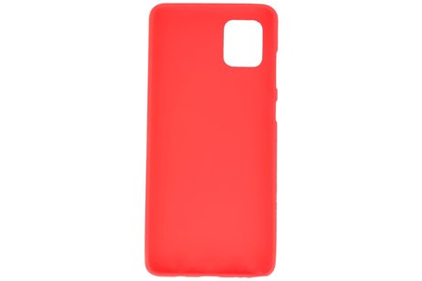 BAOHU Hoesje Geschikt voor de Samsung Galaxy Note 10 Lite - Backcover Color Telefoonhoesje - Rood