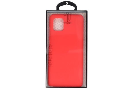 BAOHU Hoesje Geschikt voor de Samsung Galaxy Note 10 Lite - Backcover Color Telefoonhoesje - Rood