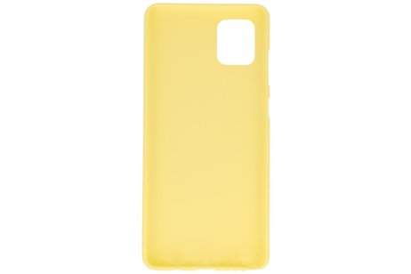BAOHU Hoesje Geschikt voor de Samsung Galaxy Note 10 Lite - Backcover Color Telefoonhoesje - Geel