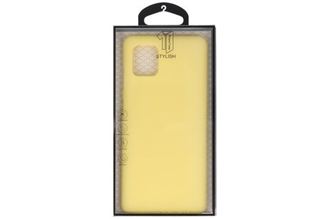 BAOHU Hoesje Geschikt voor de Samsung Galaxy Note 10 Lite - Backcover Color Telefoonhoesje - Geel