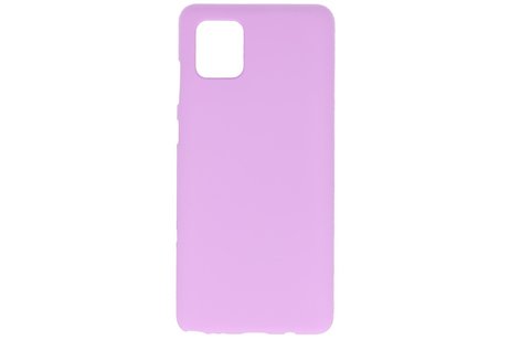 BAOHU Hoesje Geschikt voor de Samsung Galaxy Note 10 Lite - Backcover Color Telefoonhoesje - Paars
