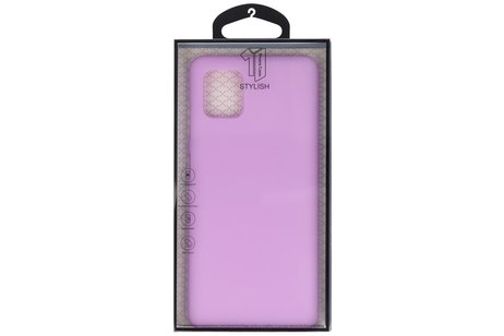 BAOHU Hoesje Geschikt voor de Samsung Galaxy Note 10 Lite - Backcover Color Telefoonhoesje - Paars