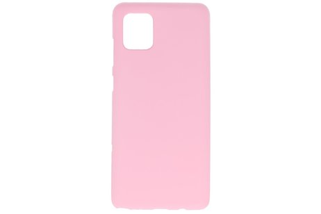BAOHU Hoesje Geschikt voor de Samsung Galaxy Note 10 Lite - Backcover Color Telefoonhoesje - Roze