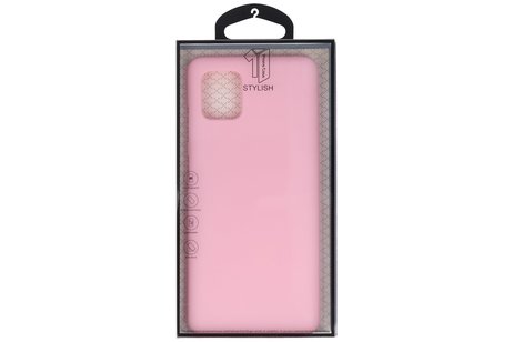 BAOHU Hoesje Geschikt voor de Samsung Galaxy Note 10 Lite - Backcover Color Telefoonhoesje - Roze