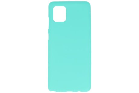 BAOHU Hoesje Geschikt voor de Samsung Galaxy Note 10 Lite - Backcover Color Telefoonhoesje - Turquoise