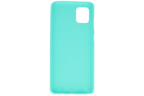 BAOHU Hoesje Geschikt voor de Samsung Galaxy Note 10 Lite - Backcover Color Telefoonhoesje - Turquoise