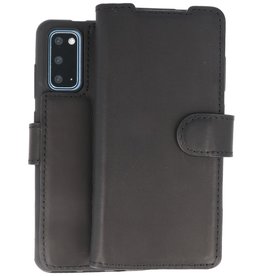 BAOHU BAOHU Handmade Leer Telefoonhoesje Samsung Galaxy S20 Zwart