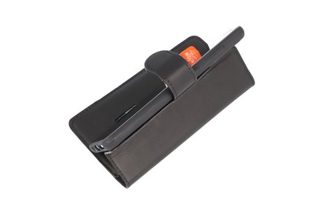 BAOHU BAOHU Handmade Leer Telefoonhoesje - Wallet Case - Portemonnee Hoesje - Geschikt voor Samsung Galaxy S20 - Zwart