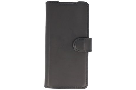 BAOHU Handmade Leer Telefoonhoesje - Wallet Case - Portemonnee Hoesje voor Samsung Galaxy S20 - Zwart