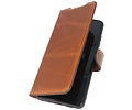 BAOHU Handmade Leer Telefoonhoesje - Wallet Case - Portemonnee Hoesje voor Samsung Galaxy S20 Ultra - Bruin