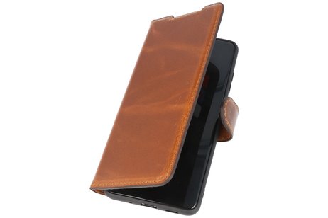 BAOHU BAOHU Handmade Leer Telefoonhoesje - Wallet Case - Portemonnee Hoesje - Geschikt voor Samsung Galaxy S20 Ultra - Bruin
