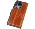 BAOHU BAOHU Handmade Leer Telefoonhoesje - Wallet Case - Portemonnee Hoesje - Geschikt voor Samsung Galaxy S20 Ultra - Bruin