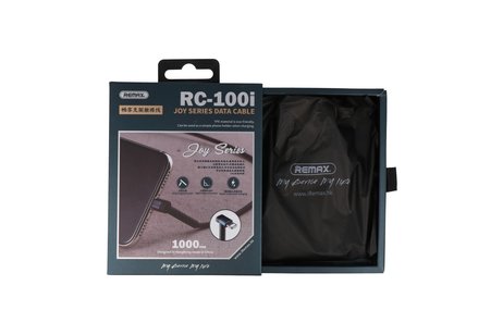BAOHU REMAX RC-100i USB Kabel met Staande Functie voor iPhone Zwart