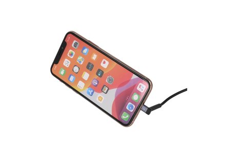 BAOHU REMAX RC-100i USB Kabel met Staande Functie voor iPhone Zwart