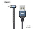 BAOHU REMAX RC-100i USB Kabel met Staande Functie voor iPhone Zwart