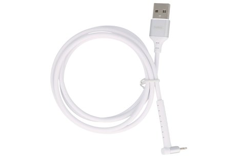 BAOHU REMAX RC-100i USB Kabel met Staande Functie voor iPhone Wit