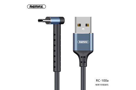 BAOHU REMAX RC-100a Type C USB Kabel met Staande Functie Zwart