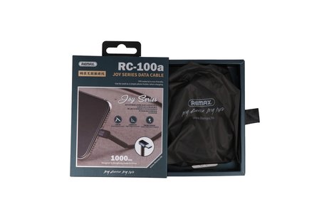 BAOHU REMAX RC-100a Type C USB Kabel met Staande Functie Zwart