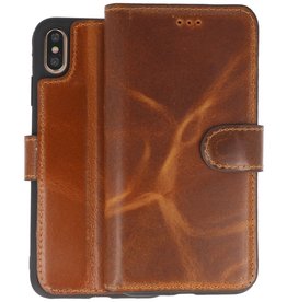 BAOHU BAOHU Handmade Leer Telefoonhoesje iPhone Xs Max Bruin