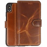 BAOHU BAOHU Handmade Leer Telefoonhoesje iPhone Xs Max Bruin