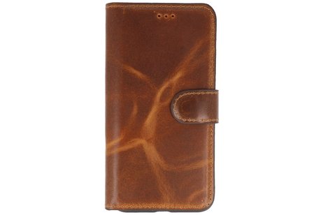BAOHU BAOHU Handmade Leer Telefoonhoesje - Wallet Case - Portemonnee Hoesje - Geschikt voor iPhone Xs Max - Bruin