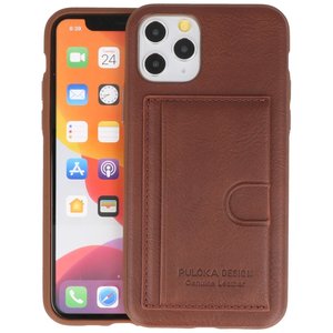 PULOKA Backcover Hardcase Hoesje voor iPhone 11 Pro - Bruin